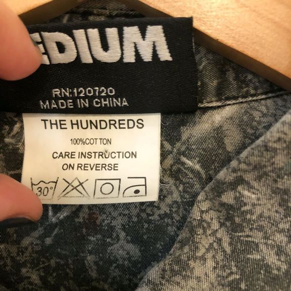 The Hundreds Gray and Pink Casual Button Down Shirt - Picture 6 of 7